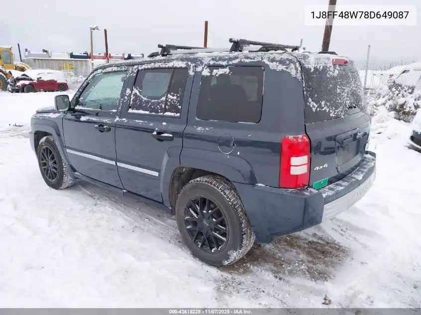 1J8FF48W78D649087 2008 Jeep Patriot Limited