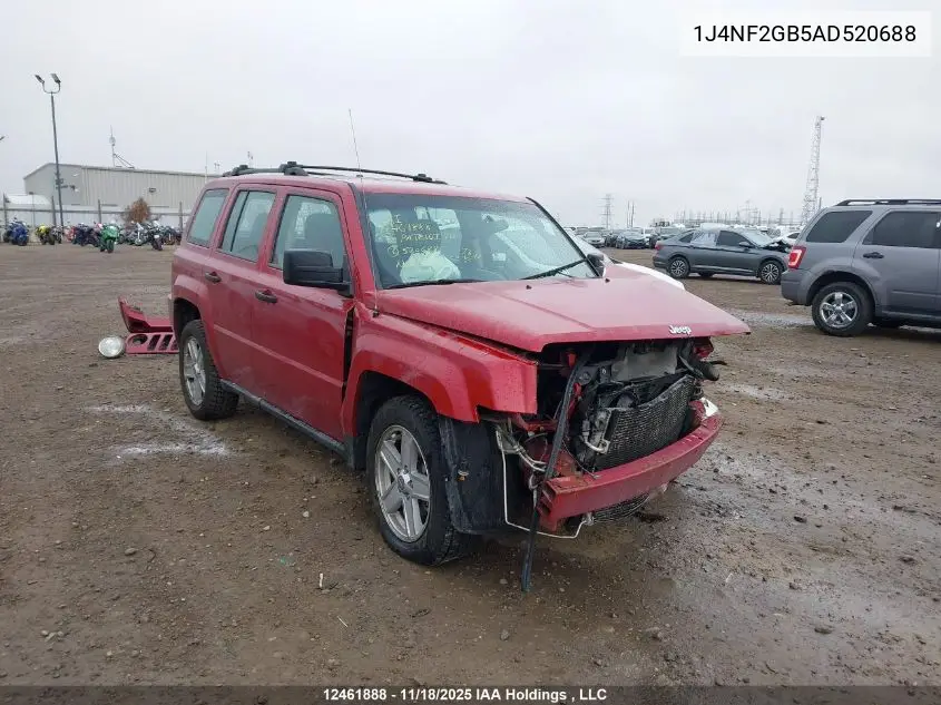 1J4NF2GB5AD520688 2010 Jeep Patriot Sport