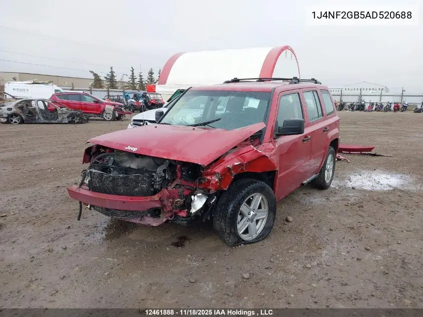 1J4NF2GB5AD520688 2010 Jeep Patriot Sport