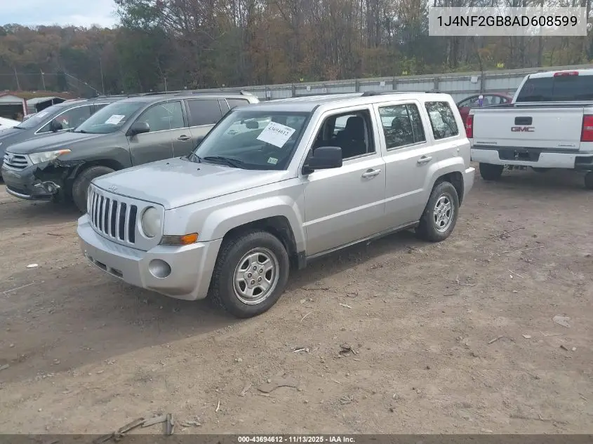 1J4NF2GB8AD608599 2010 Jeep Patriot Sport