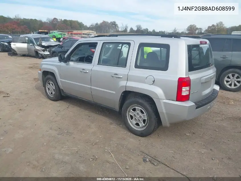 1J4NF2GB8AD608599 2010 Jeep Patriot Sport