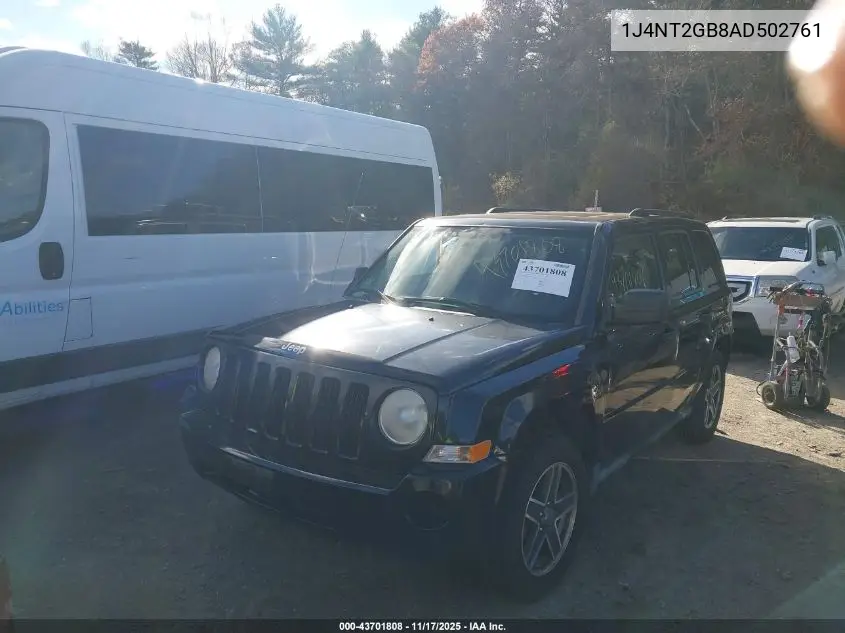 1J4NT2GB8AD502761 2010 Jeep Patriot Sport
