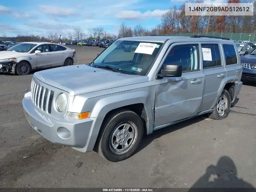 1J4NF2GB9AD512612 2010 Jeep Patriot Sport