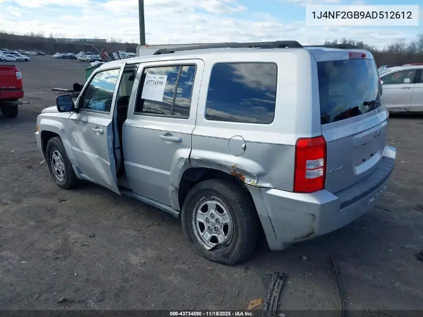1J4NF2GB9AD512612 2010 Jeep Patriot Sport