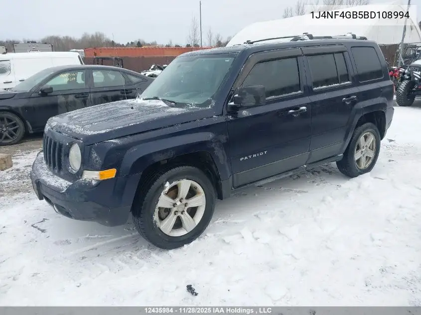 1J4NF4GB5BD108994 2011 Jeep Patriot