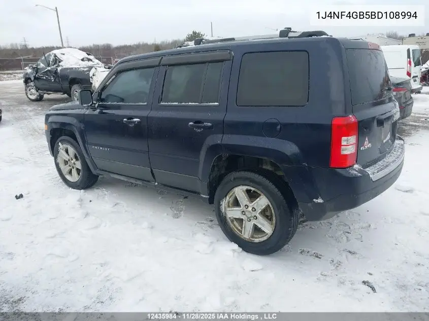 1J4NF4GB5BD108994 2011 Jeep Patriot