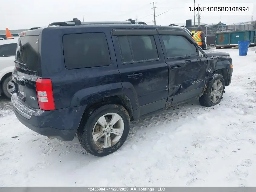 1J4NF4GB5BD108994 2011 Jeep Patriot