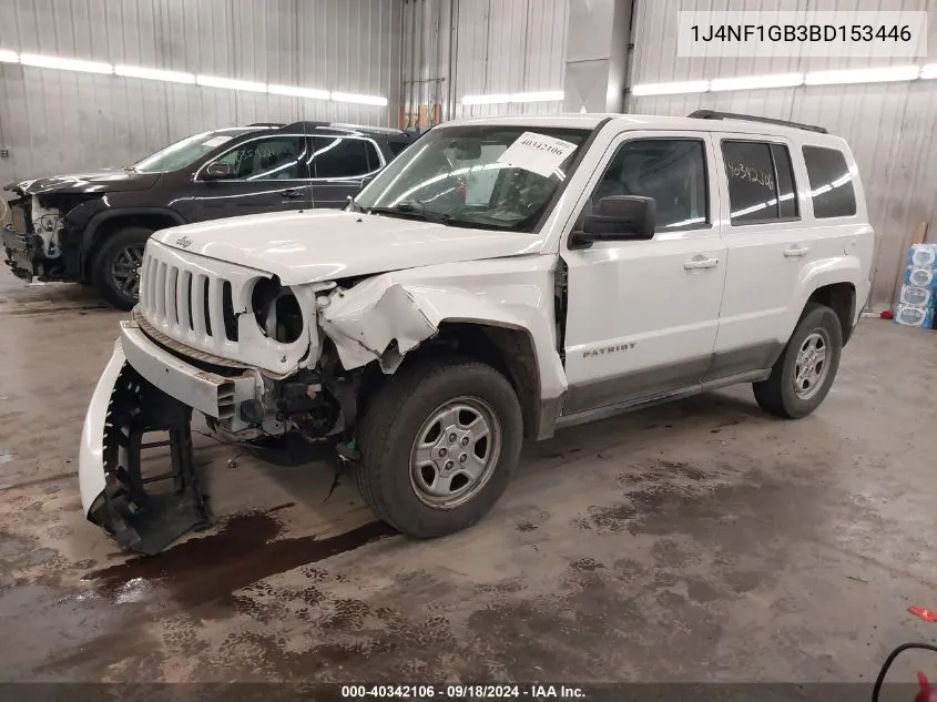 2011 Jeep Patriot Sport VIN: 1J4NF1GB3BD153446 Lot: 40342106