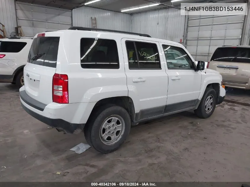 2011 Jeep Patriot Sport VIN: 1J4NF1GB3BD153446 Lot: 40342106