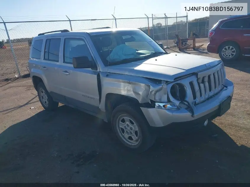 1J4NF1GB3BD156797 2011 Jeep Patriot Sport