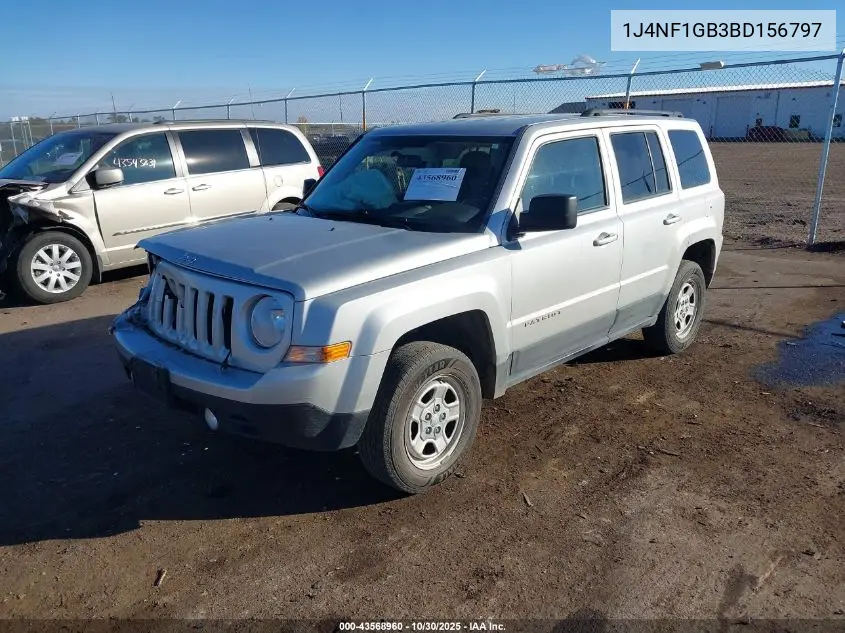 1J4NF1GB3BD156797 2011 Jeep Patriot Sport