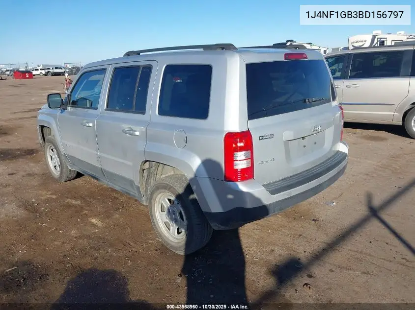 1J4NF1GB3BD156797 2011 Jeep Patriot Sport