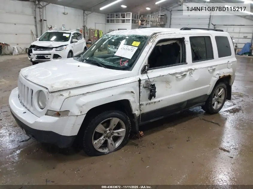 1J4NF1GB7BD115217 2011 Jeep Patriot Sport