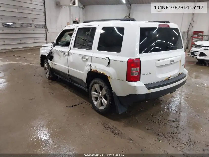1J4NF1GB7BD115217 2011 Jeep Patriot Sport