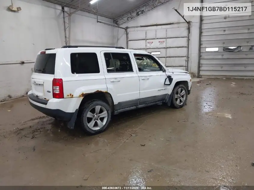 1J4NF1GB7BD115217 2011 Jeep Patriot Sport