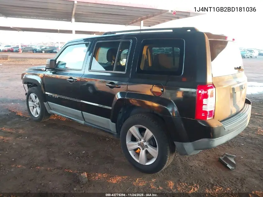 1J4NT1GB2BD181036 2011 Jeep Patriot Sport