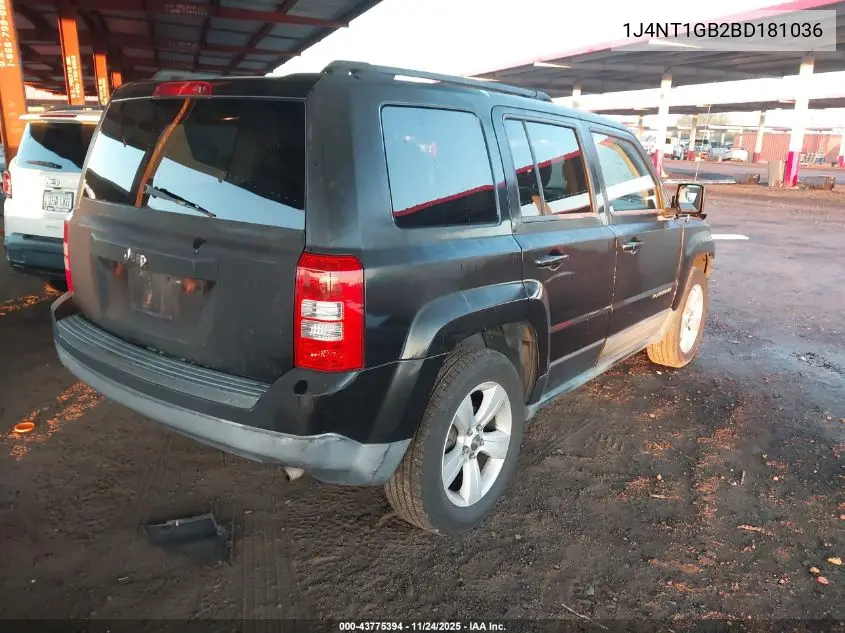 1J4NT1GB2BD181036 2011 Jeep Patriot Sport