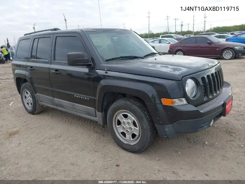 1J4NT1GAXBD119715 2011 Jeep Patriot Sport