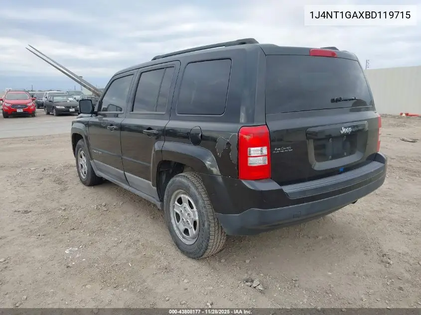 1J4NT1GAXBD119715 2011 Jeep Patriot Sport