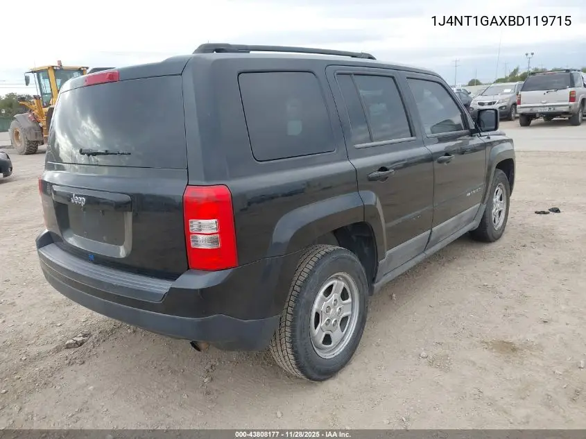 1J4NT1GAXBD119715 2011 Jeep Patriot Sport