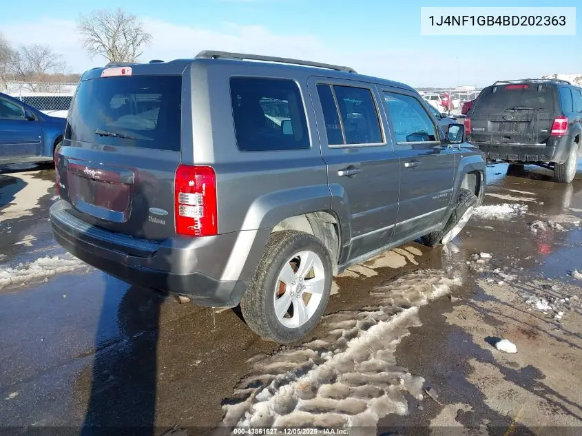 1J4NF1GB4BD202363 2011 Jeep Patriot Sport