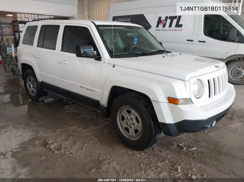 1J4NT1GB1BD178614 2011 Jeep Patriot Sport