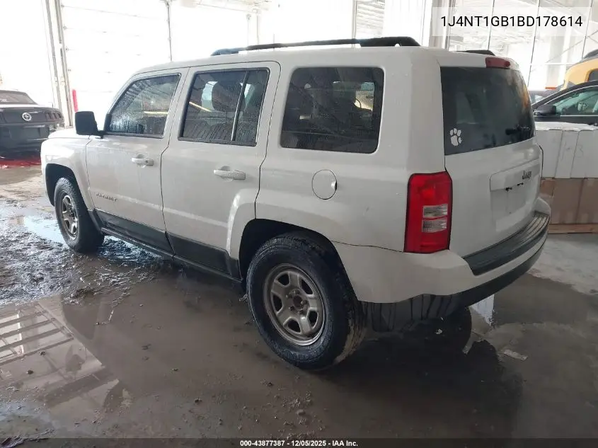1J4NT1GB1BD178614 2011 Jeep Patriot Sport