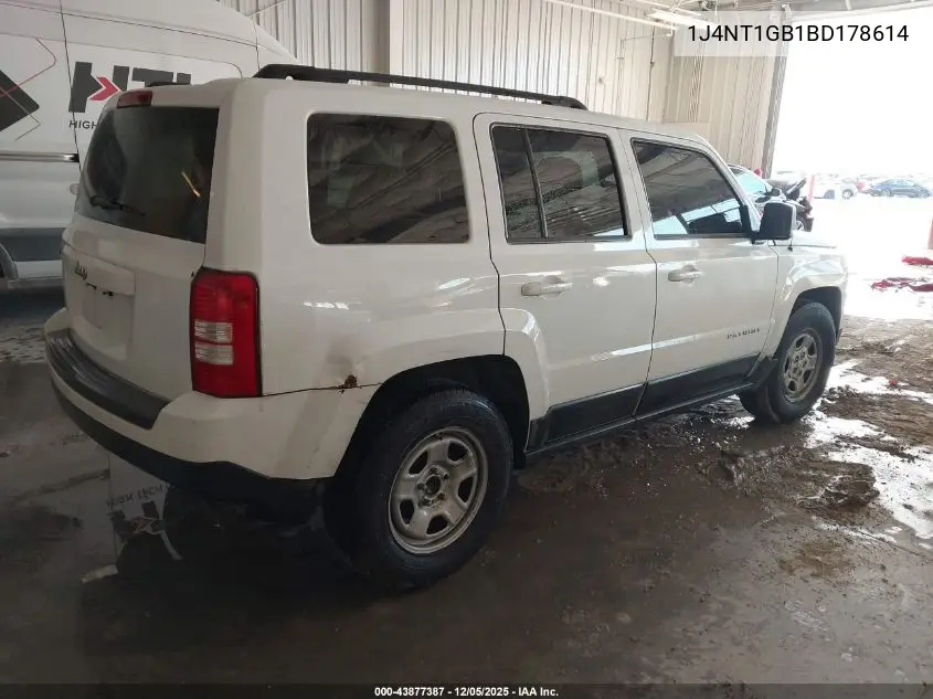 1J4NT1GB1BD178614 2011 Jeep Patriot Sport