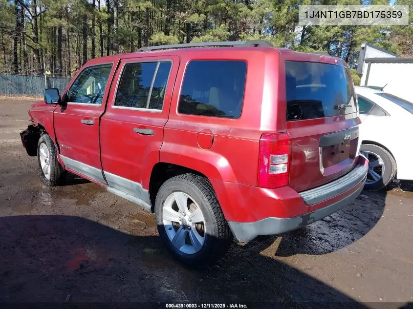 1J4NT1GB7BD175359 2011 Jeep Patriot Sport