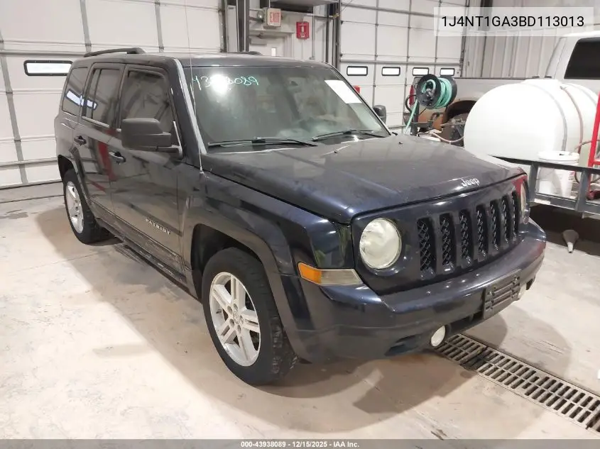 1J4NT1GA3BD113013 2011 Jeep Patriot Sport