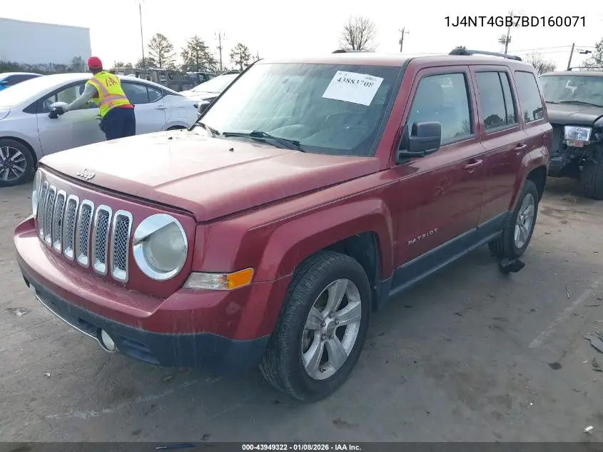 1J4NT4GB7BD160071 2011 Jeep Patriot Latitude X
