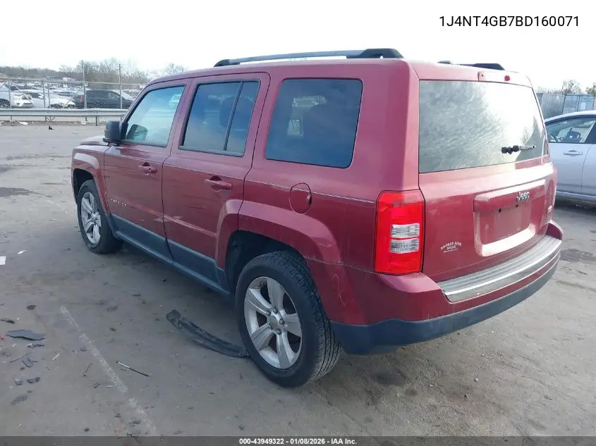 1J4NT4GB7BD160071 2011 Jeep Patriot Latitude X