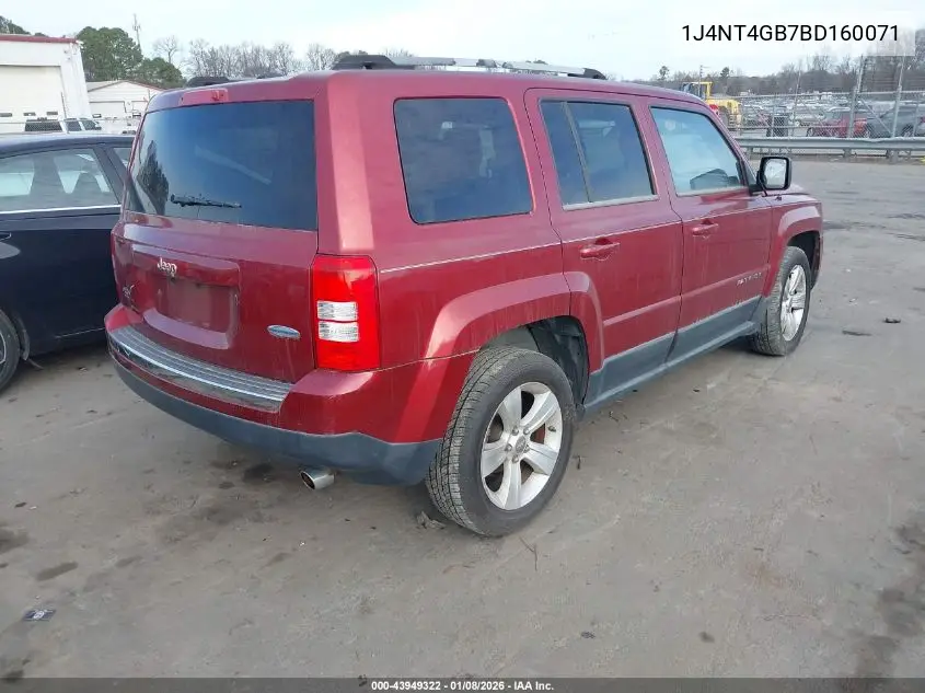 1J4NT4GB7BD160071 2011 Jeep Patriot Latitude X