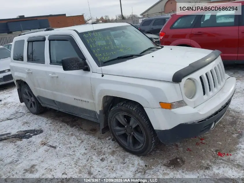 1C4NJPAB6CD686294 2012 Jeep Patriot