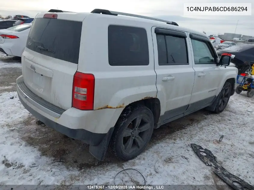 1C4NJPAB6CD686294 2012 Jeep Patriot