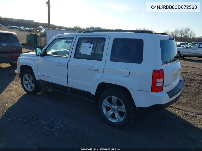 1C4NJRBB0CD672563 2012 Jeep Patriot Sport