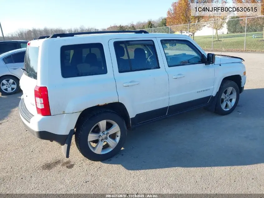 1C4NJRFB0CD630615 2012 Jeep Patriot Latitude