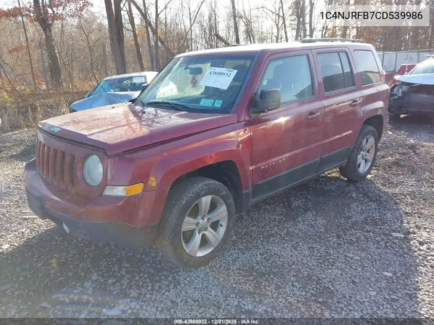 1C4NJRFB7CD539986 2012 Jeep Patriot Latitude