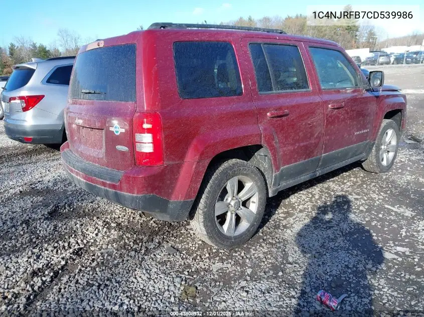 1C4NJRFB7CD539986 2012 Jeep Patriot Latitude
