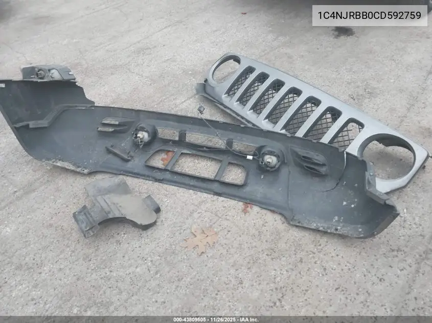 1C4NJRBB0CD592759 2012 Jeep Patriot Sport