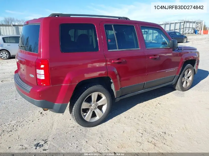 1C4NJRFB3DD274842 2013 Jeep Patriot Latitude