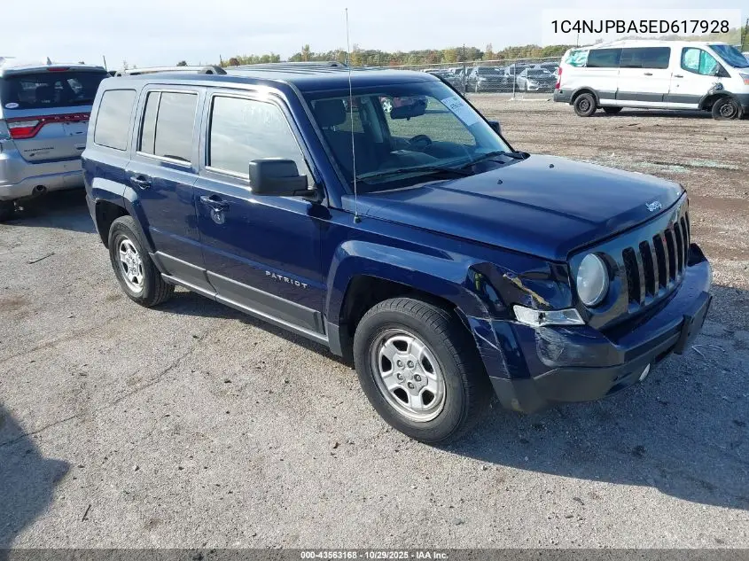 1C4NJPBA5ED617928 2014 Jeep Patriot Sport