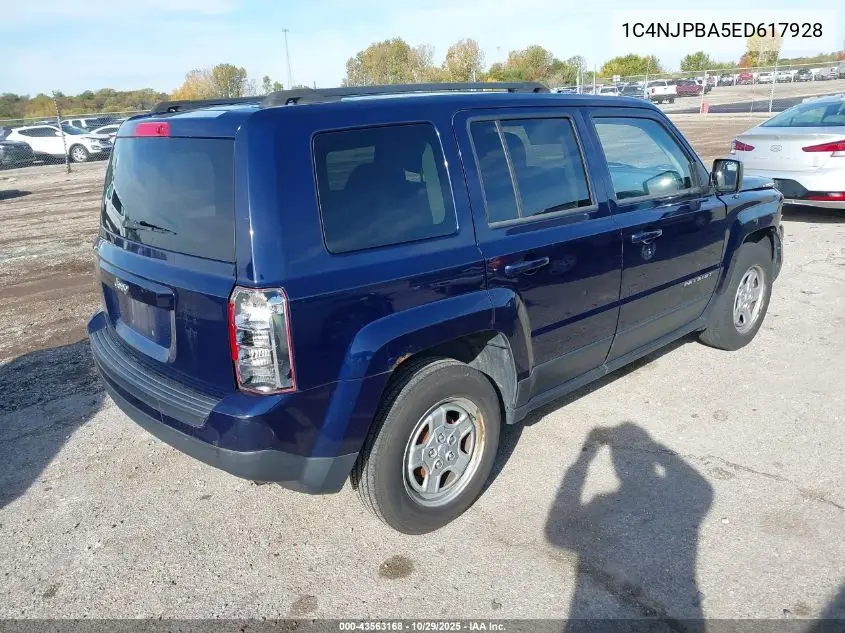 1C4NJPBA5ED617928 2014 Jeep Patriot Sport