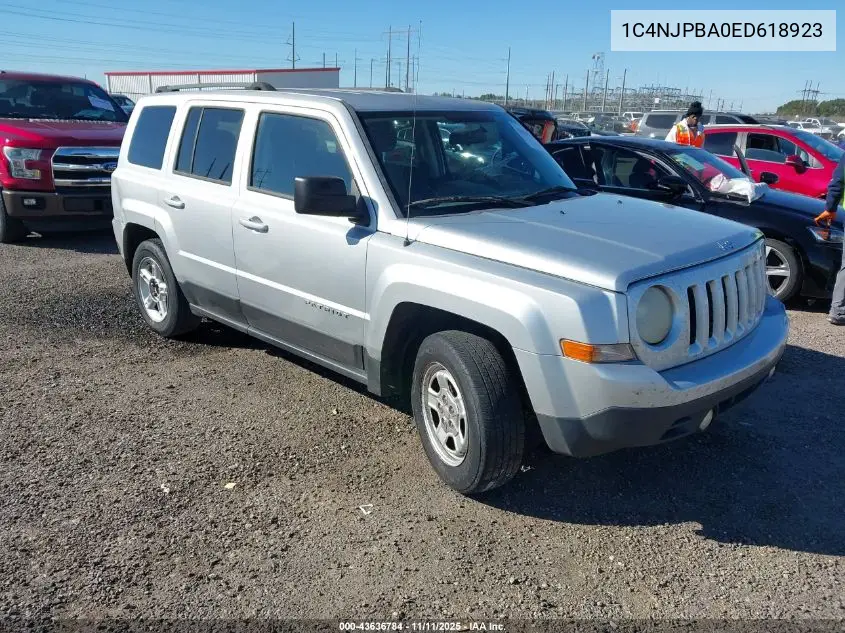 1C4NJPBA0ED618923 2014 Jeep Patriot Sport