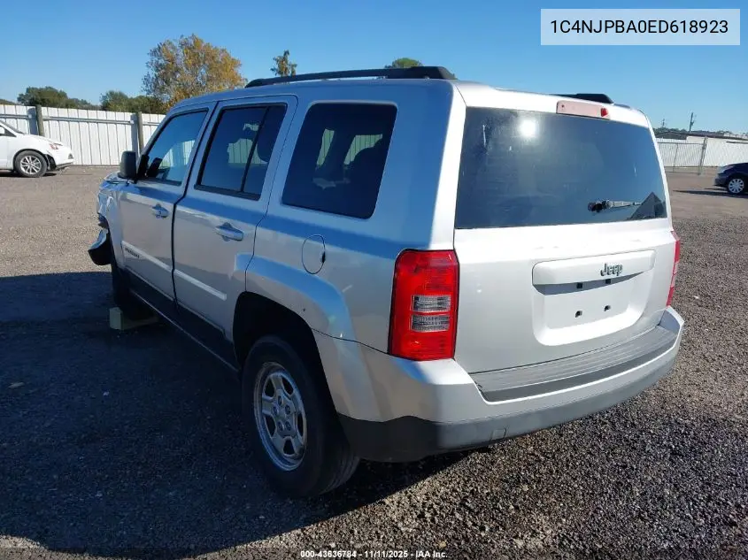 1C4NJPBA0ED618923 2014 Jeep Patriot Sport