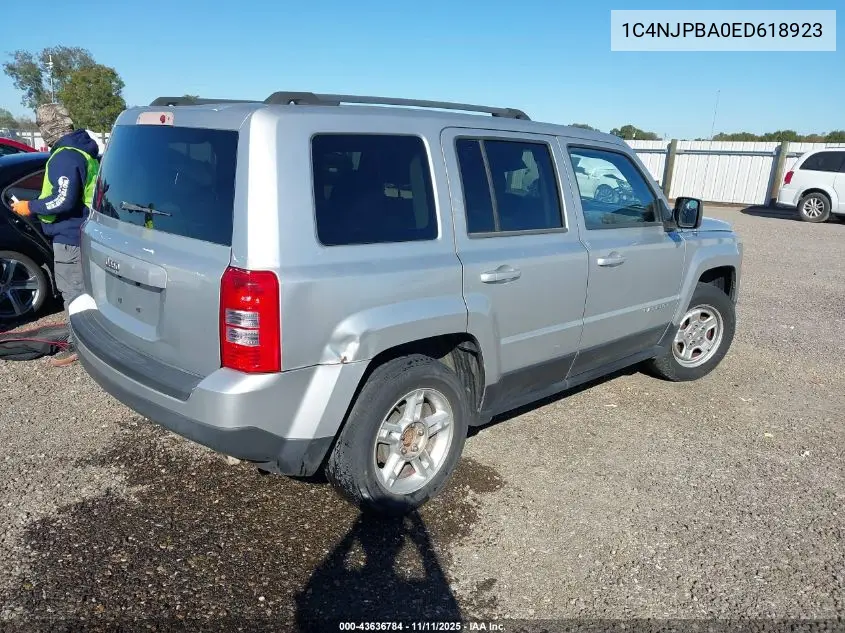 1C4NJPBA0ED618923 2014 Jeep Patriot Sport