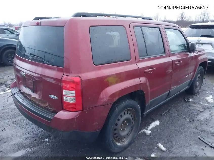 1C4NJPFD4ED576517 2014 Jeep Patriot Latitude