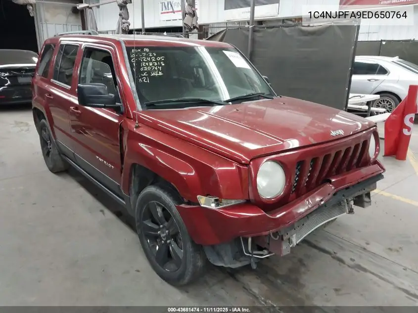 1C4NJPFA9ED650764 2014 Jeep Patriot Latitude