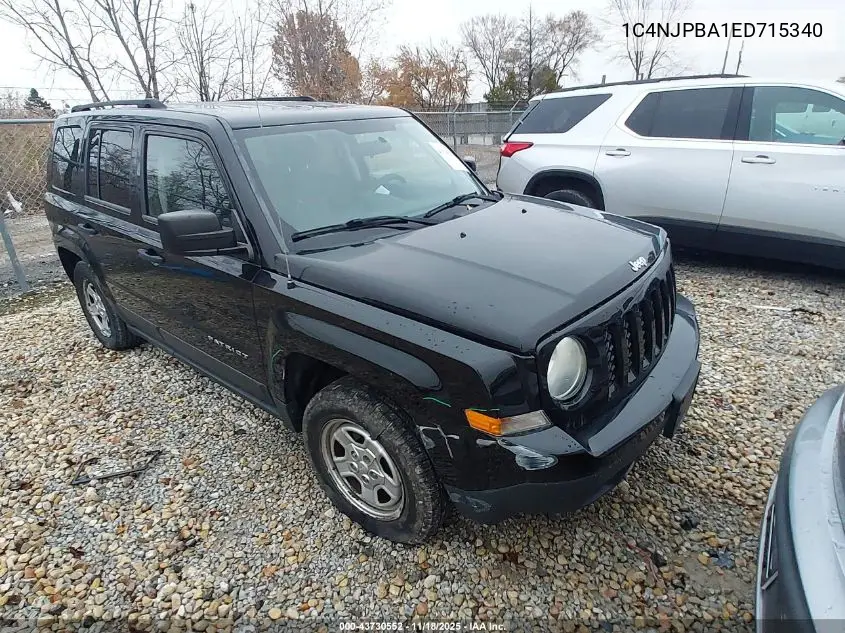 1C4NJPBA1ED715340 2014 Jeep Patriot Sport