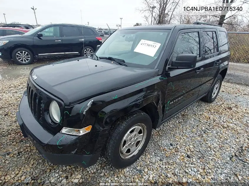 1C4NJPBA1ED715340 2014 Jeep Patriot Sport